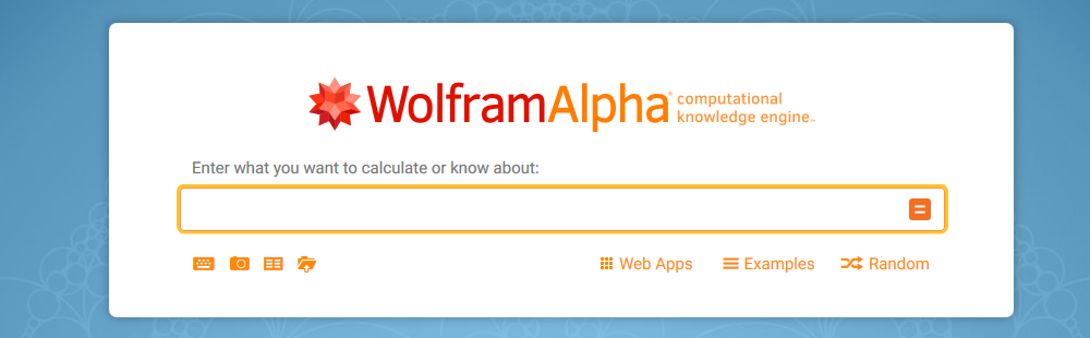 Примеры того, что вы можете спросить у Wolfram Alpha вы найдете на них   сайт